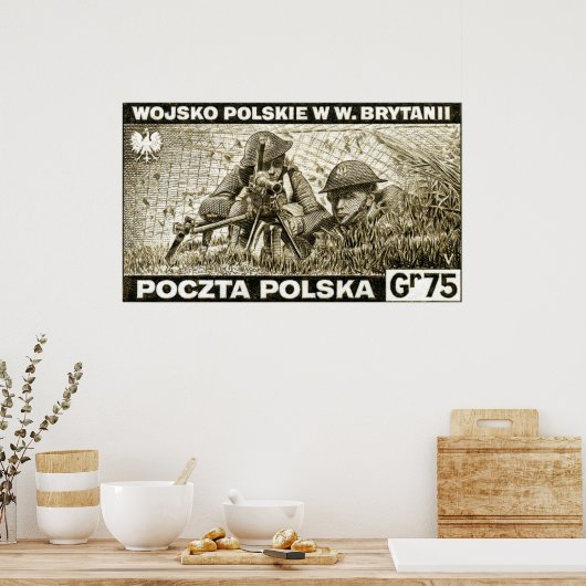Polnische Armee des Zweiten Weltkriegs in England Poster (Küche)