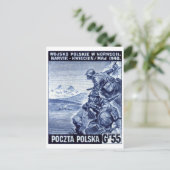 Polnische Armee des Zweiten Weltkriegs in Narvik, Postkarte (Stehend Vorderseite)