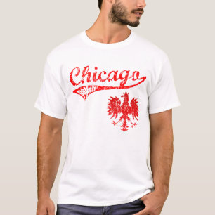 Polnische Baseballart Chicagos T-Shirt