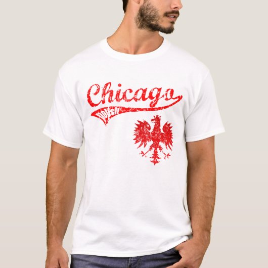Polnische Baseballart Chicagos T-Shirt (Vorderseite)