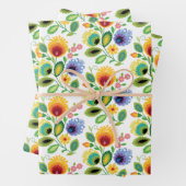 Polnische Blume gelb Geschenkpapier Set (Beispiel)
