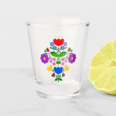 Polnische Blume. Schnapsglas (Vorderseite)