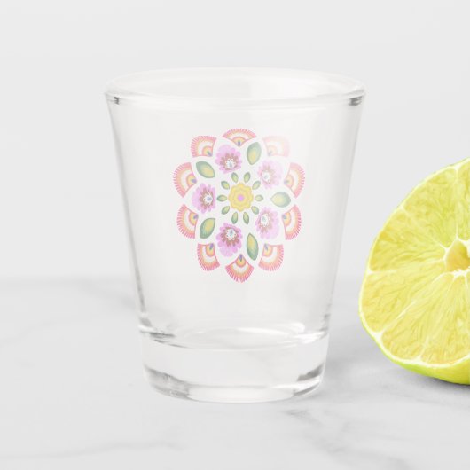 Polnische Blume. Schnapsglas (Rückseite)