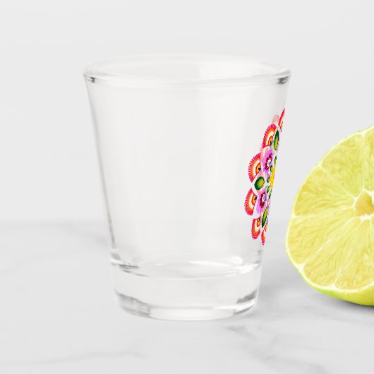 Polnische Blume. Schnapsglas (Links)