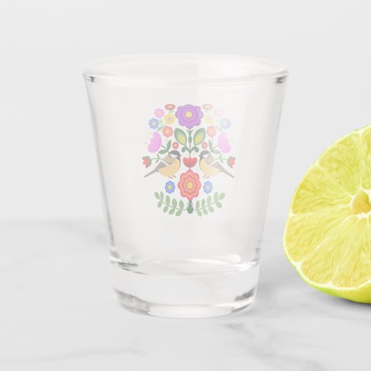 Polnische Blume. Schnapsglas (Rückseite)