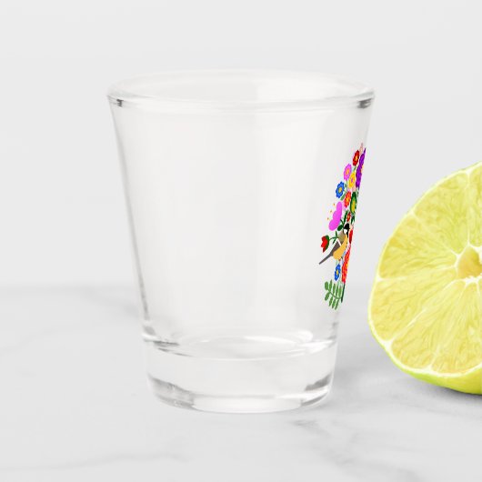 Polnische Blume. Schnapsglas (Links)