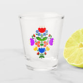 Polnische Blume. Schnapsglas (Vorderseite)