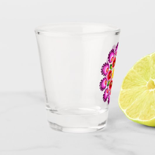Polnische Blume. Schnapsglas (Links)