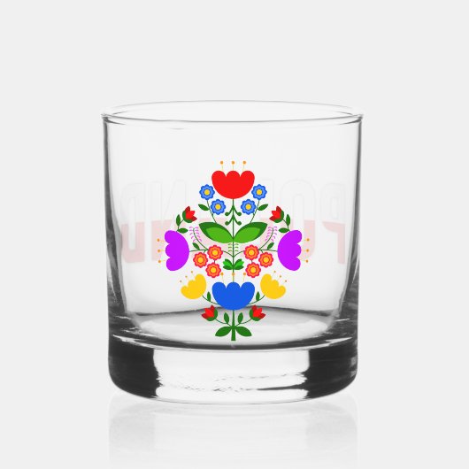 Polnische Blume. Whiskyglas (Vorderseite)