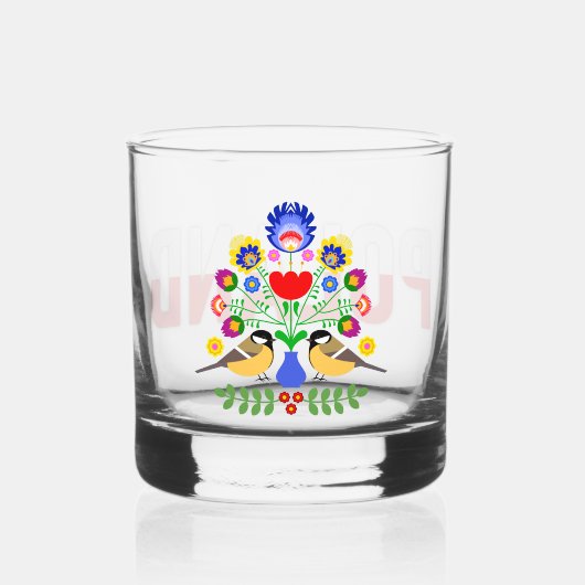 Polnische Blume. Whiskyglas (Vorderseite)