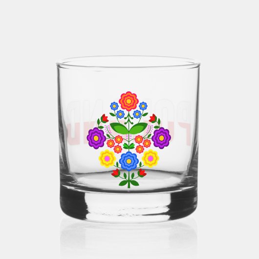 Polnische Blume. Whiskyglas (Vorderseite)