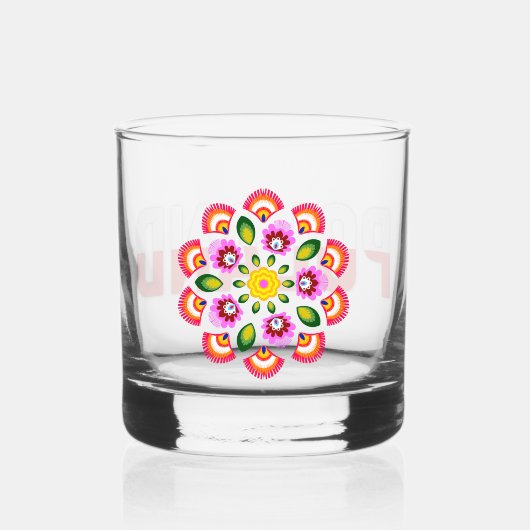 Polnische Blume. Whiskyglas (Vorderseite)