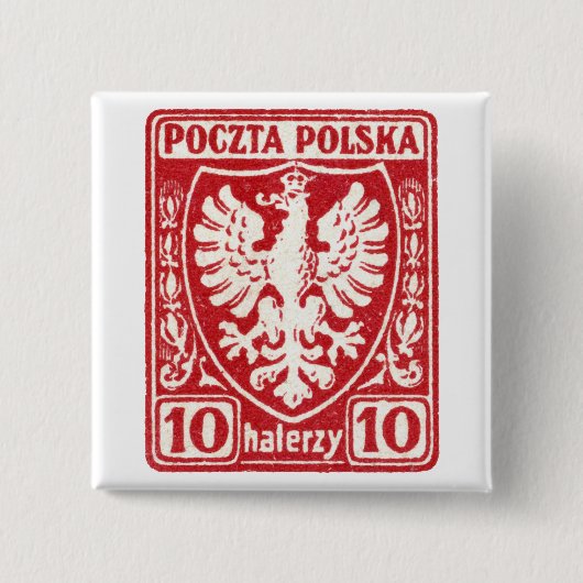polnische Briefmarke des Adler-1919 10h Button (Vorderseite)