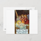 POLNISCHE CHRISTMAS ITEMS WESOLYCH SWIAT FEIERTAGSPOSTKARTE (Vorne/Hinten)