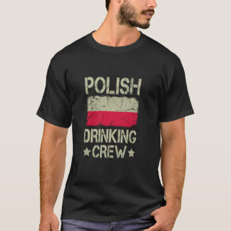 Polnische Crew Trinken Polen Flag Funny Matching D T-Shirt