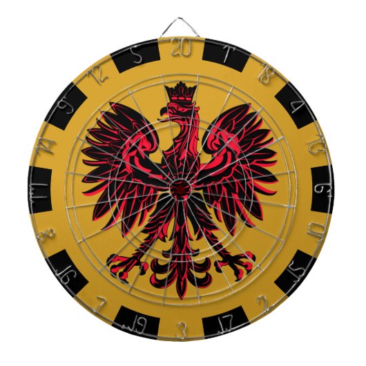 Polnische Dartboard-, Adler- und Flag-Darts / Spie Dartscheibe (vorne)