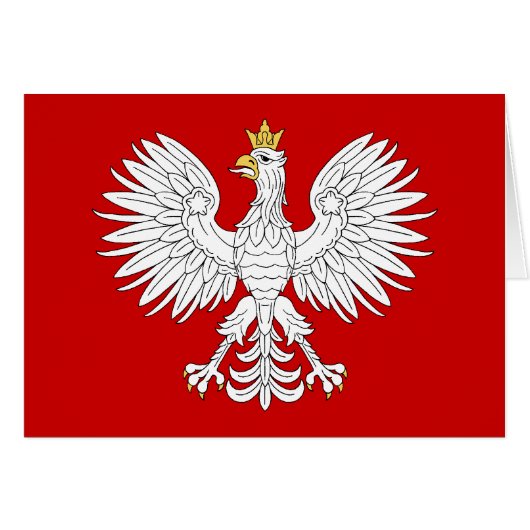 Polnische Eagle-Gruß-Karte (Vorderseite (Horizontal))