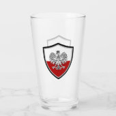 Polnische Fahne Glas (Rückseite)