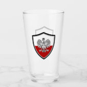 Polnische Fahne Glas (Vorderseite)