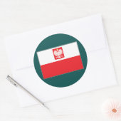 Polnische Falcon Flag Round Stickers (Umschlag)
