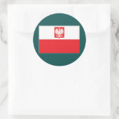 Polnische Falcon Flag Round Stickers (Tasche)
