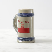 Polnische Falke-Flagge mit Polen Bierglas (Vorderseite Links)