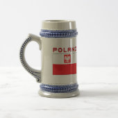 Polnische Falke-Flagge mit Polen Bierglas (Links)