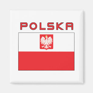 Polnische Falke-Flagge mit Polska Magnet