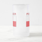 Polnische Falke-Flagge mit Polska Mattglas Bierglas (Mittel)