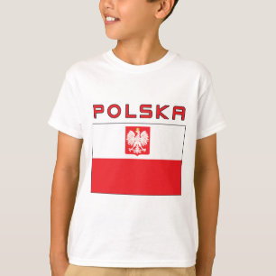 Polnische Falke-Flagge mit Polska T-Shirt