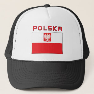 Polnische Falke-Flagge mit Polska Truckerkappe