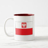 Polnische Falke-Flaggen-Tasse Zweifarbige Tasse (Links)