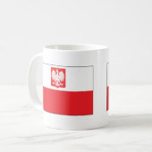 Polnische Falkenflagge Kaffeetasse (Vorderseite Links)