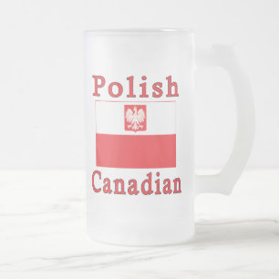 Polnische Falkenflagge Mattglas Bierglas