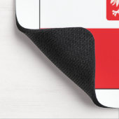 Polnische Falkenflagge: Polen Mousepad (Ecke)