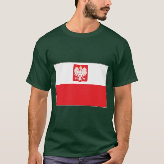 Polnische Falkenflagge T-Shirt (Vorderseite)