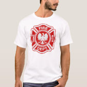 Polnische Feuerwehrmänner T-Shirt (Vorderseite)