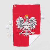 Polnische Flagge & Adler, Polen, Reisen, Urlaub /S Golfhandtuch (Insitu)