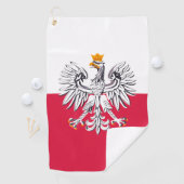 Polnische Flagge & Adler, Polen, Reisen, Urlaub /S Golfhandtuch (Insitu)