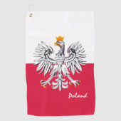 Polnische Flagge & Adler, Polen, Reisen, Urlaub /S Golfhandtuch (Vorderseite)