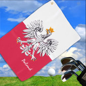 Polnische Flagge & Adler, Polen, Reisen, Urlaub /S Golfhandtuch