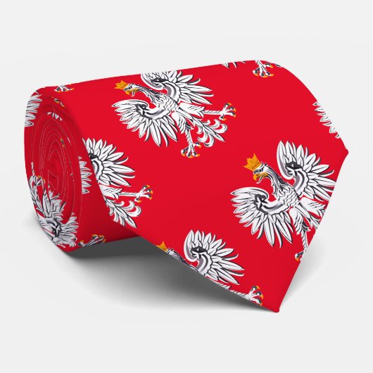 Polnische Flagge & Adler Polen Reisen, Urlaub/Spor Krawatte (Gerollt)