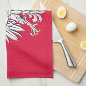 Polnische Flagge & Adler, Polen Zuhause mode / spo Geschirrtuch (Viertel Falte)