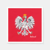 Polnische Flagge & Adler, polnische Party-Mode /sp Serviette (Vorderseite)