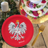 Polnische Flagge & Adler, polnische Party-Patriote Pappteller