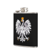 Polnische Flagge & Adler, Reisen Polen /Sportfans Flachmann (Links)