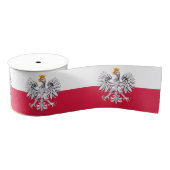 Polnische Flagge & Adler Symbol, Urlaub in Polen / Ripsband (Spule)