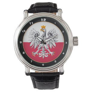 Polnische Flagge & Adler, trendige polnische Mode  Armbanduhr