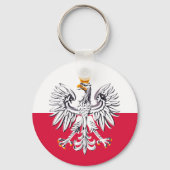 Polnische Flagge & Adler, Urlaub in Polen, Reise/S Schlüsselanhänger (Vorderseite)