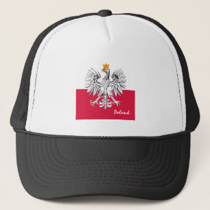 Polnische Flagge & Adler, Urlaub in Polen / Sportf Truckerkappe